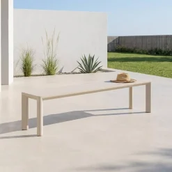 4-seater aluminium garden bench