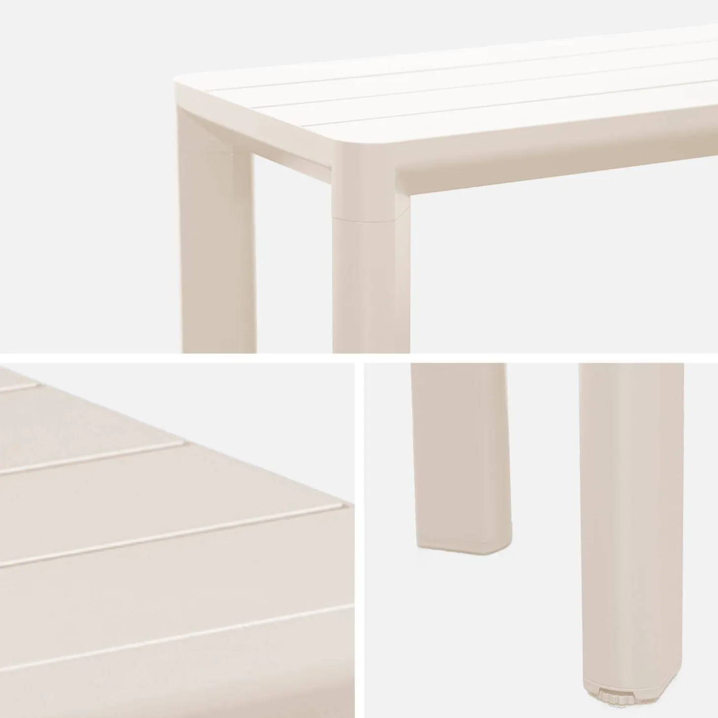 4-seater aluminium garden bench