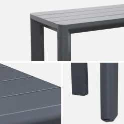 4-seater aluminium garden bench