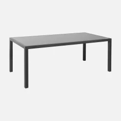 8-seater aluminium garden table with 8 textilene armchairs