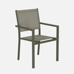 6-seater aluminium garden table with textilene chairs