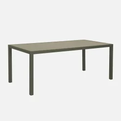 8-seater aluminium garden table with 8 textilene armchairs