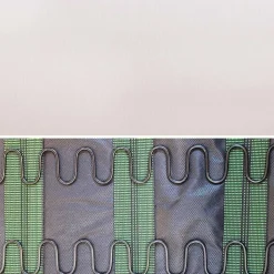 3-seater bench and armchair in wood and fabric