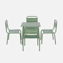 4-seater children's metal table and chair set