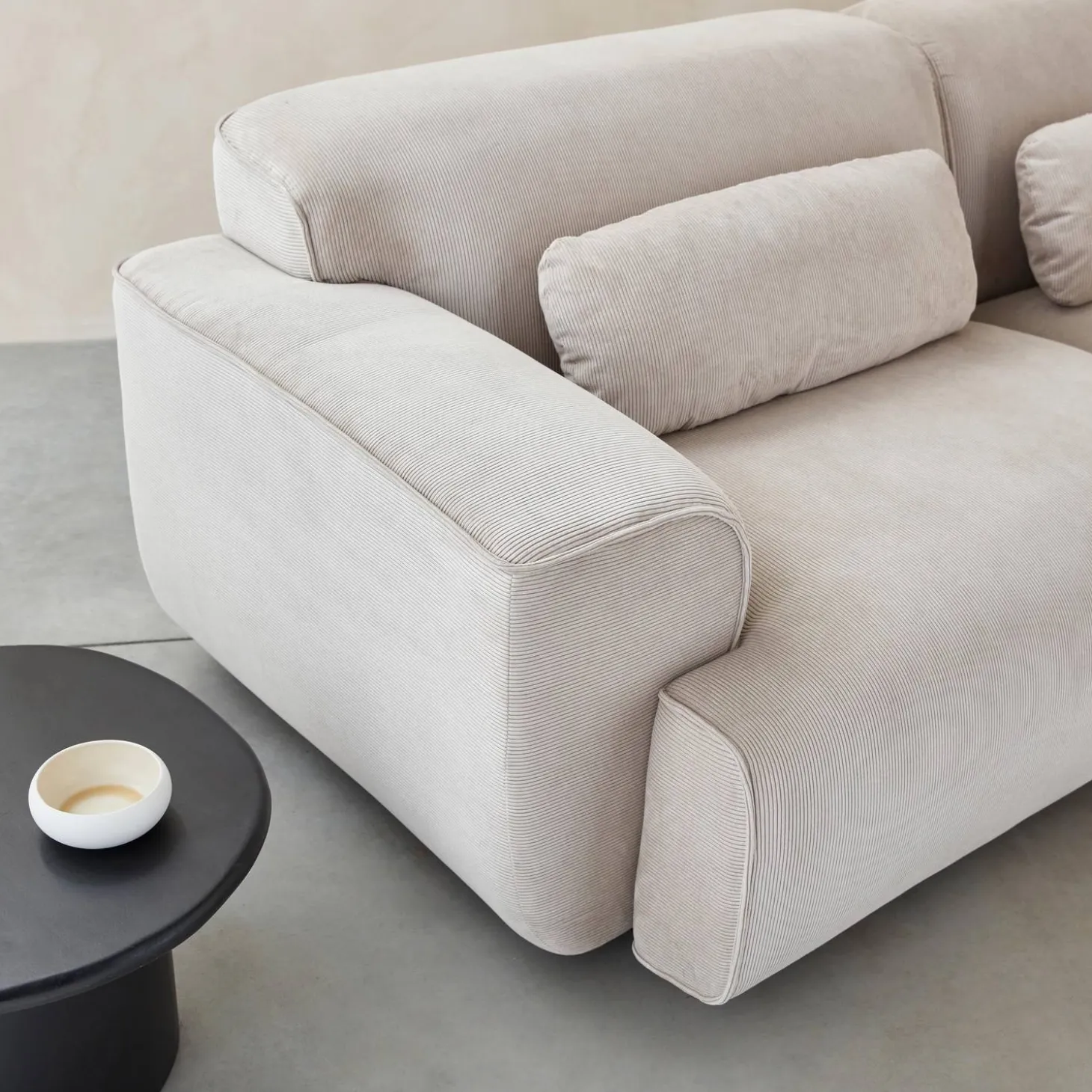 3-seater corduroy sofa