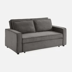 2-seater corduroy sofa bed