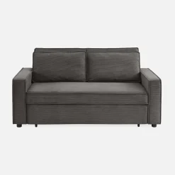 2-seater corduroy sofa bed