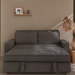 2-seater corduroy sofa bed