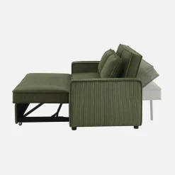 2-seater corduroy sofa bed