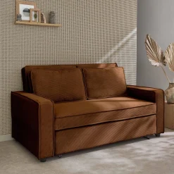 2-seater corduroy sofa bed