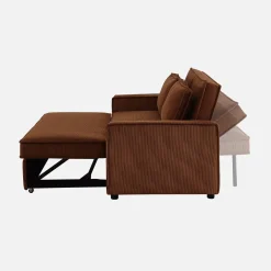 2-seater corduroy sofa bed