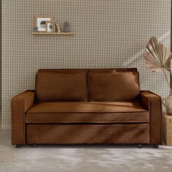 2-seater corduroy sofa bed