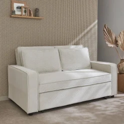 2-seater corduroy sofa bed