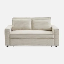 2-seater corduroy sofa bed