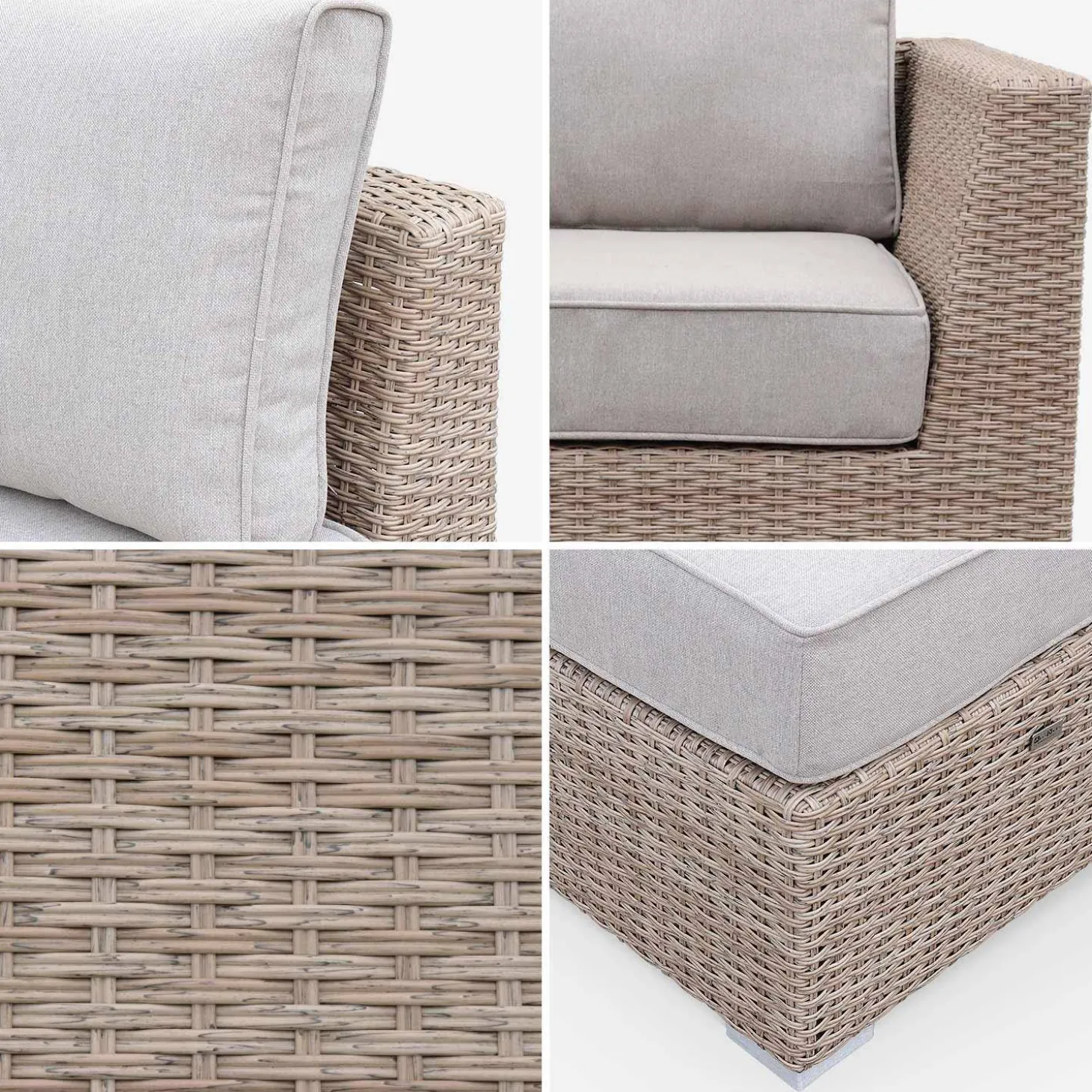 5-seater deluxe polyrattan garden sofa set