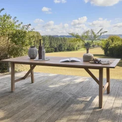 8-seater eucalyptus wood garden table