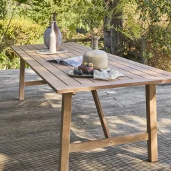 8-seater eucalyptus wood garden table