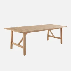 8-seater eucalyptus wood garden table