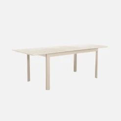 6-seater extendable aluminium garden table