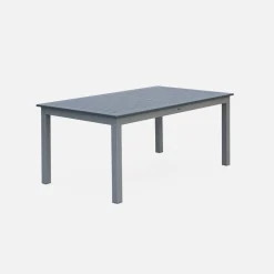 8-seater extendable garden table aluminum
