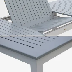 8-seater extendable garden table aluminum