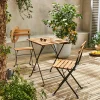 2-seater foldable bistro garden table with chairs