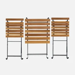 2-seater foldable bistro garden table with chairs