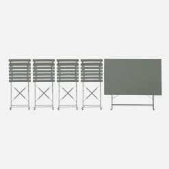 4-seater folding metal bistro garden table