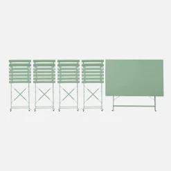 4-seater folding metal bistro garden table