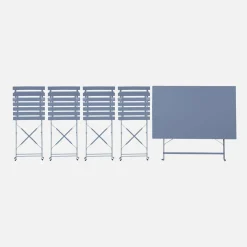4-seater folding metal bistro garden table