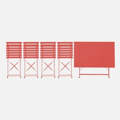 4-seater folding metal bistro garden table