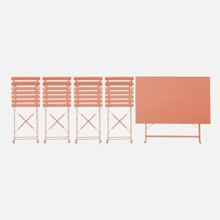 4-seater folding metal bistro garden table