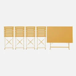 4-seater folding metal bistro garden table