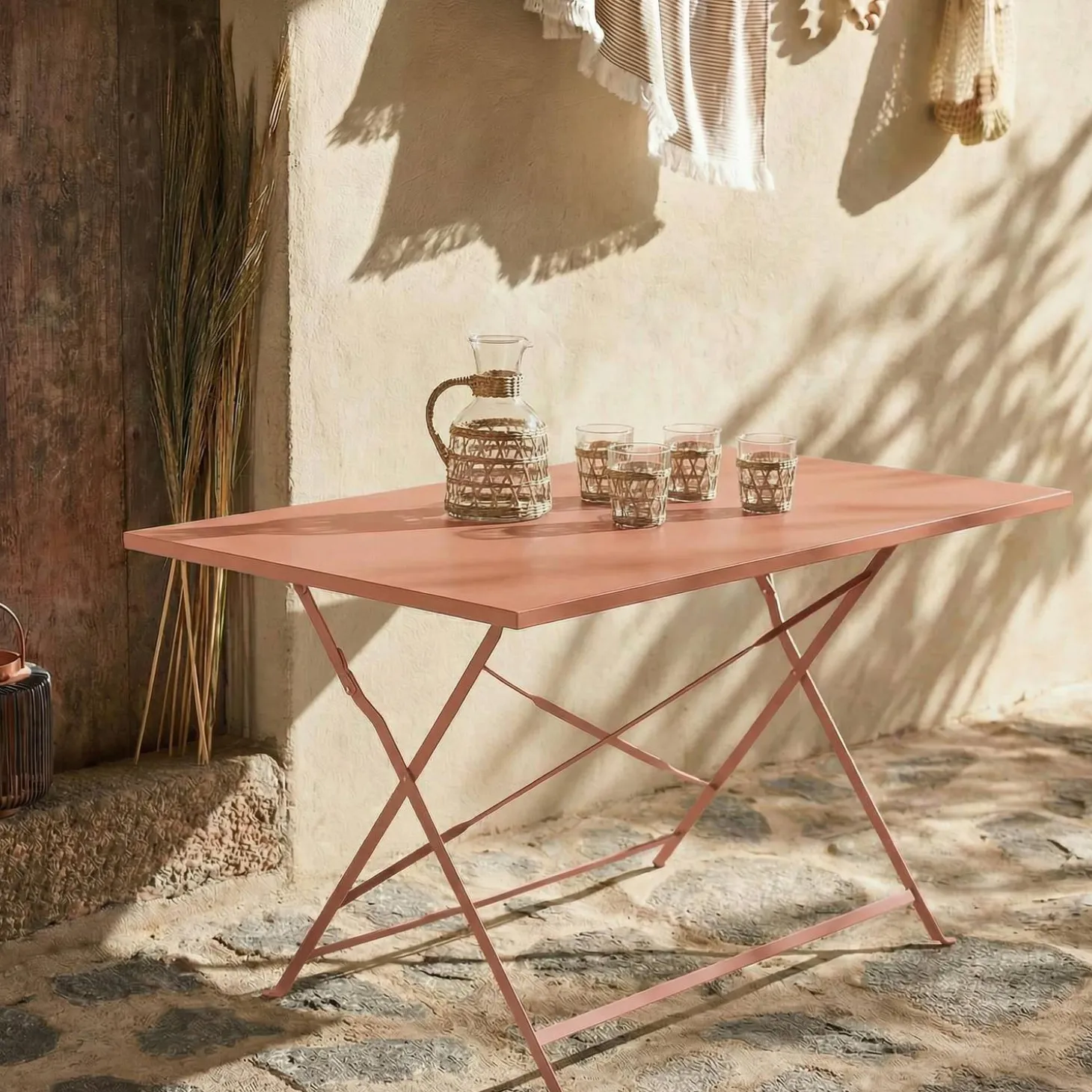 4-seater folding metal bistro garden table