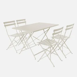 4-seater folding metal bistro garden table