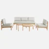5-seater garden furniture set in acacia wood