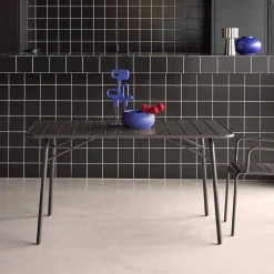 4-seater metal folding garden table 140cm