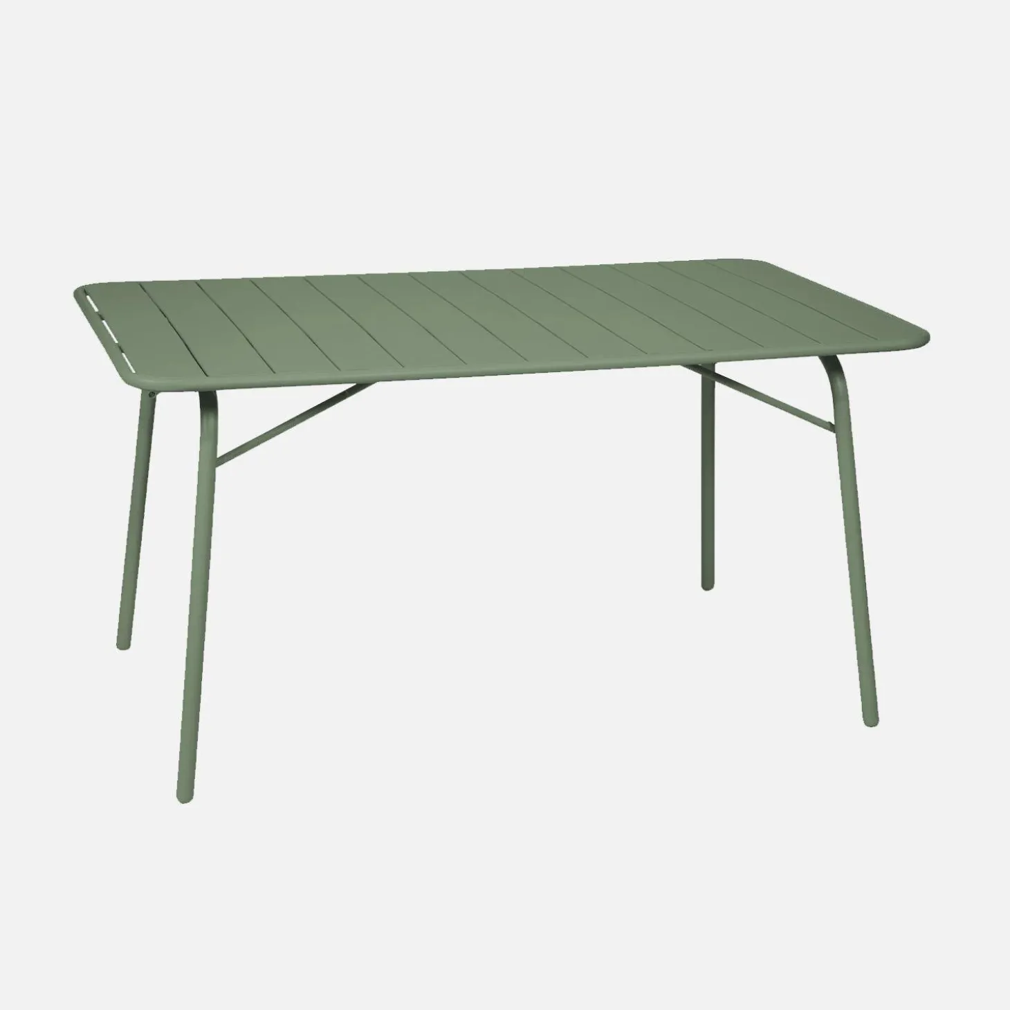 4-seater metal folding garden table 140cm