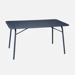 4-seater metal folding garden table 140cm