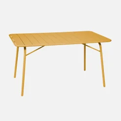 4-seater metal folding garden table 140cm