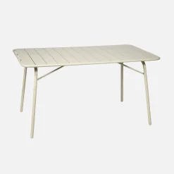 4-seater metal folding garden table 140cm