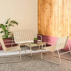 4-seater metal garden furniture set