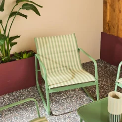 4-seater metal garden furniture set