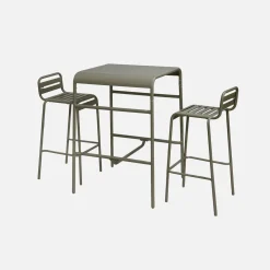 2-seater metal high garden table