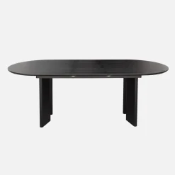 6-8 seater oval extendable dining table, rubberwood and oak veneer