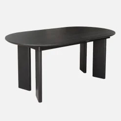 6-8 seater oval extendable dining table, rubberwood and oak veneer