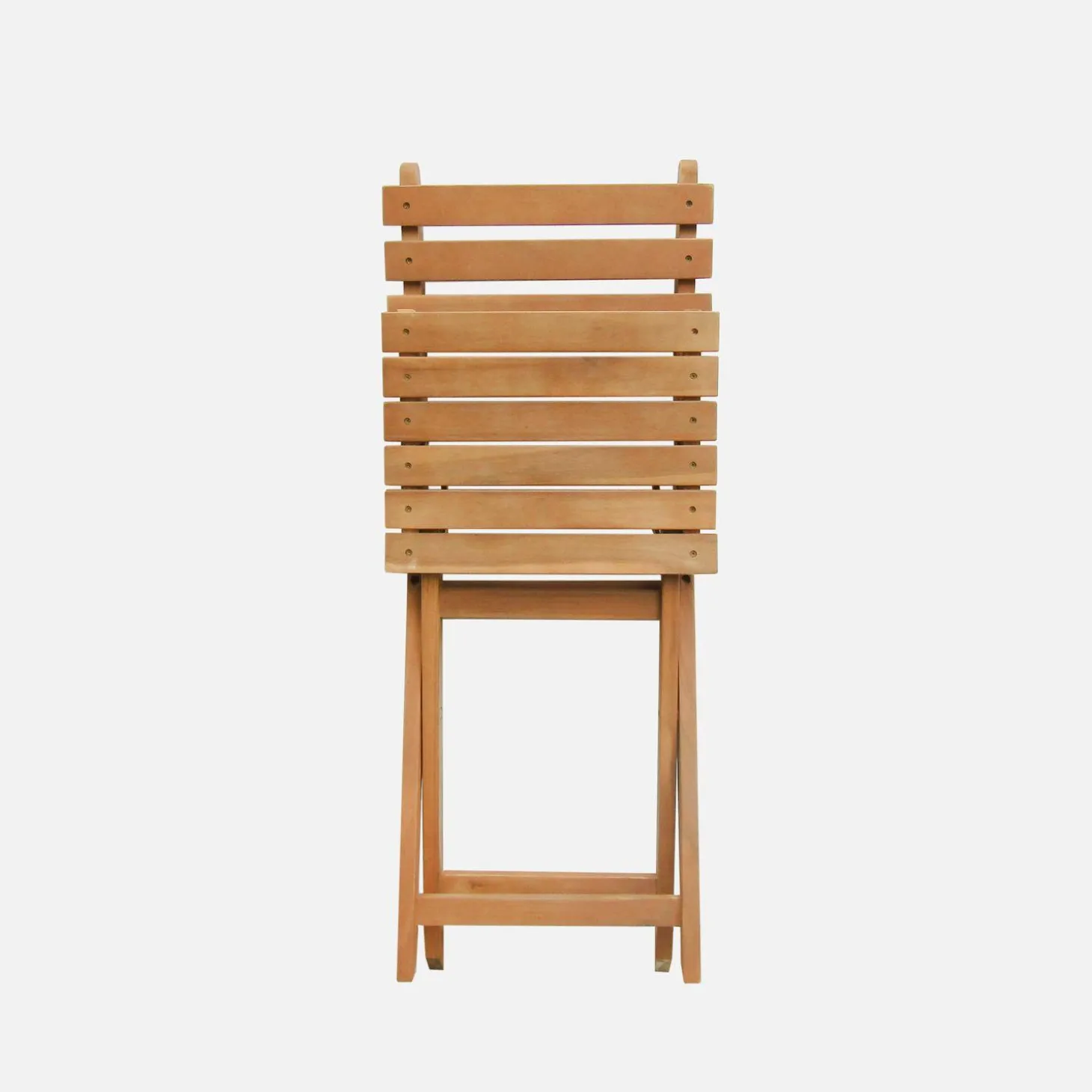 6-seater oval wooden folding garden table