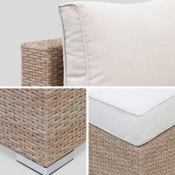 5-seater polyrattan corner garden sofa set