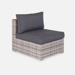 5-seater polyrattan corner garden sofa set