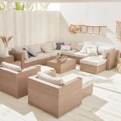 12-14-seater premium polyrattan garden sofa set